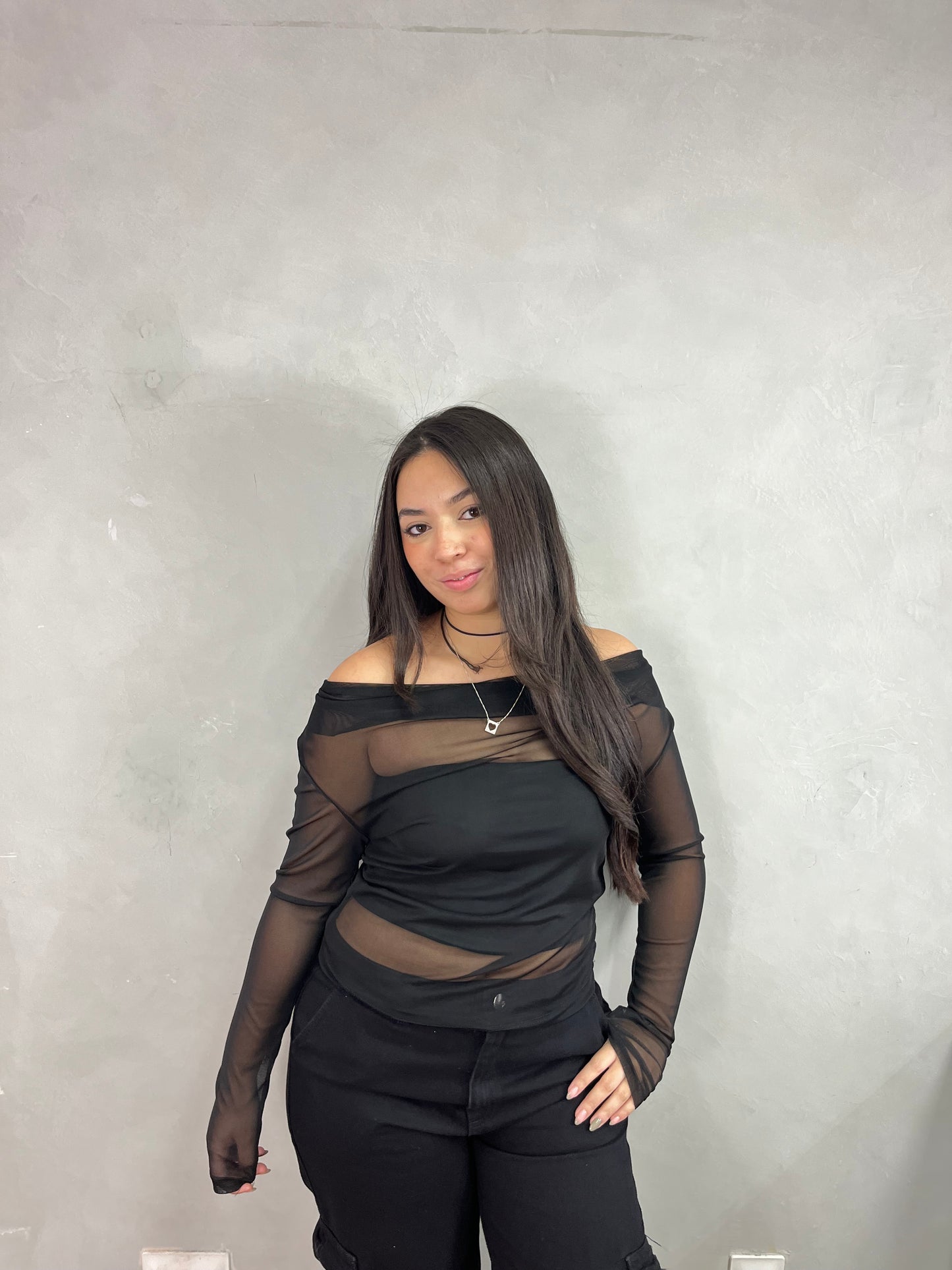 Cropped de tule ombro a ombro Arizona