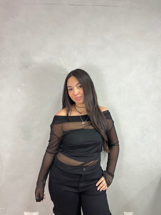 Cropped de tule ombro a ombro Arizona