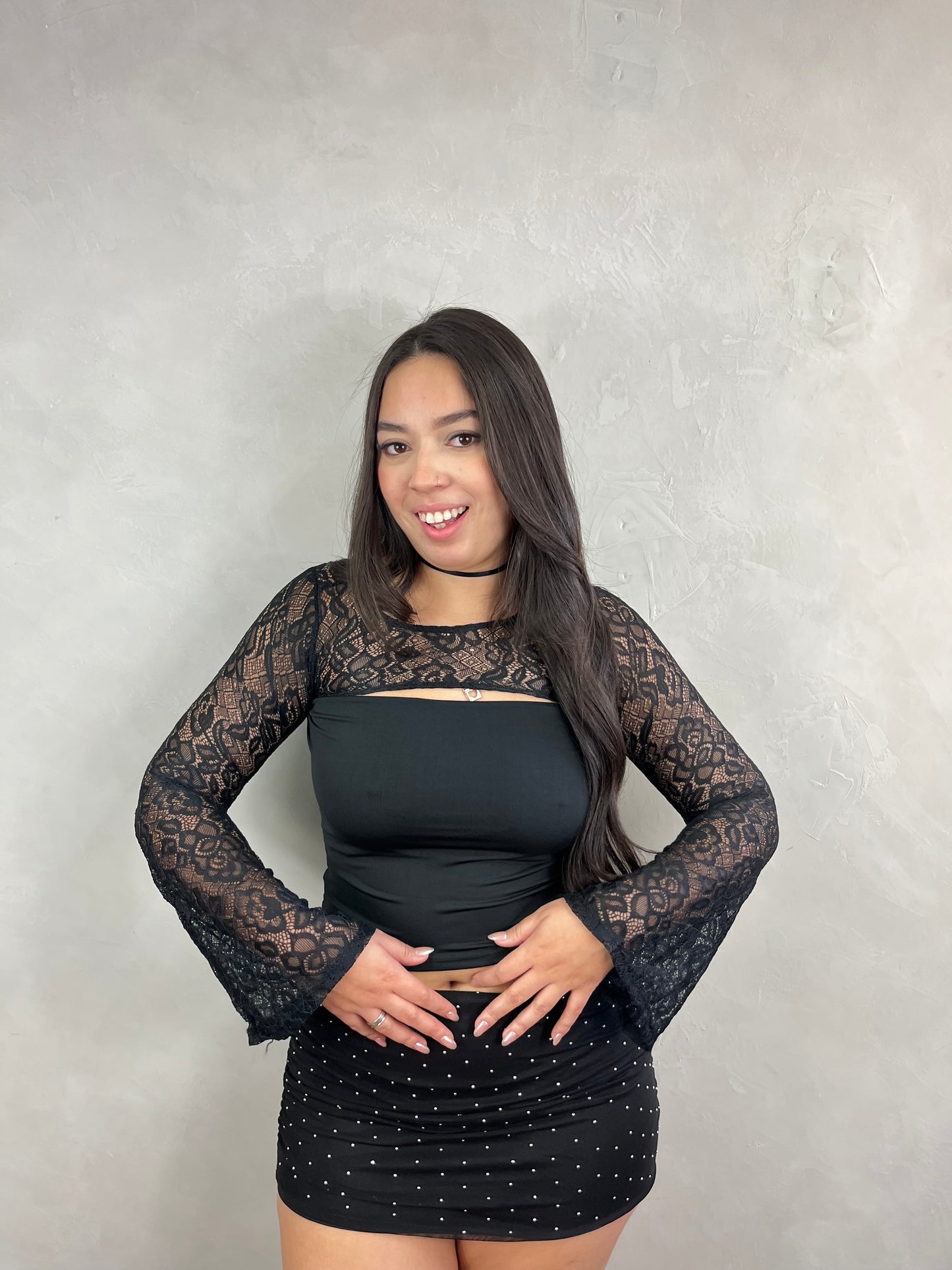Cropped de renda Louisiana