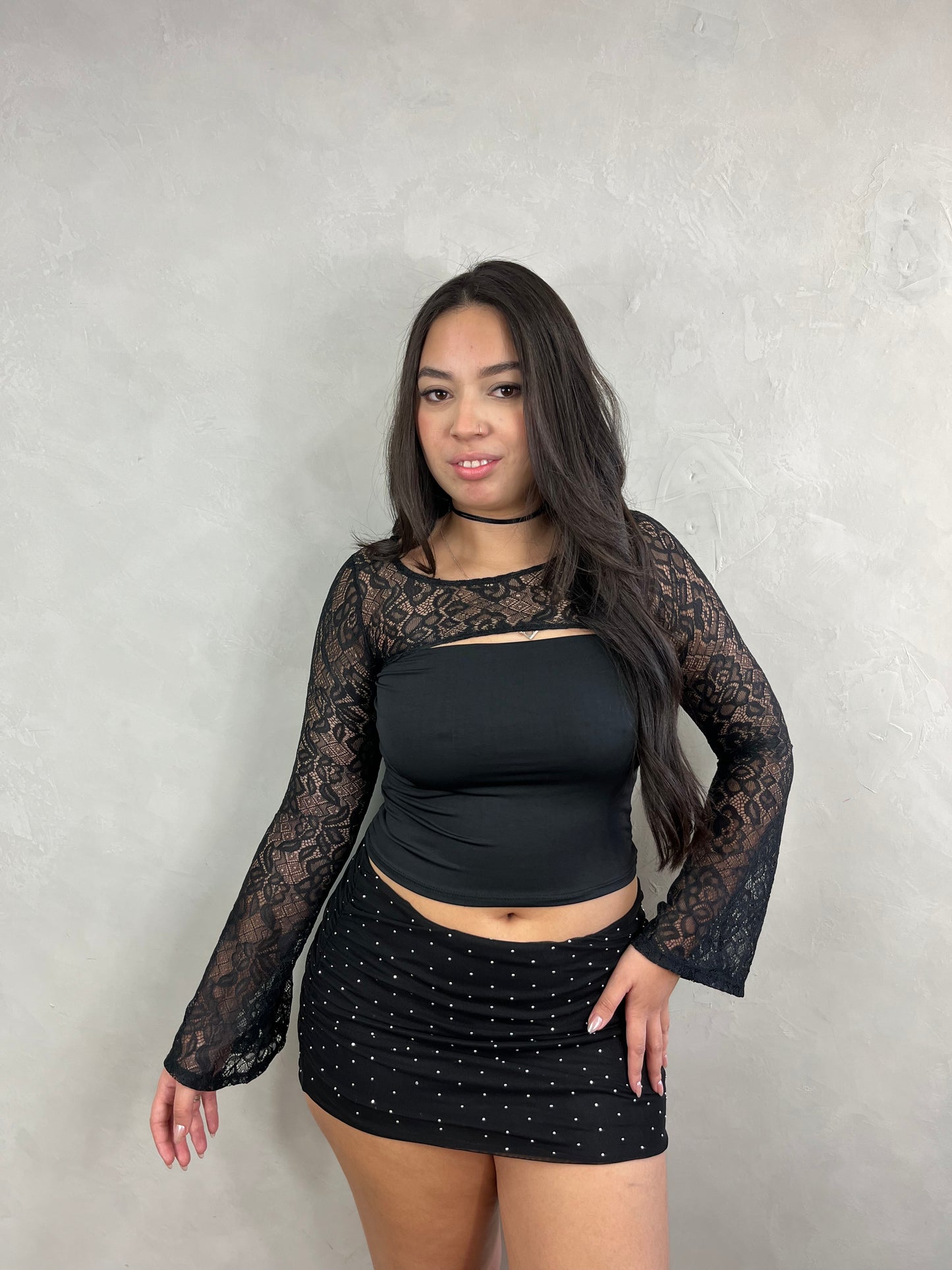 Cropped de renda Louisiana