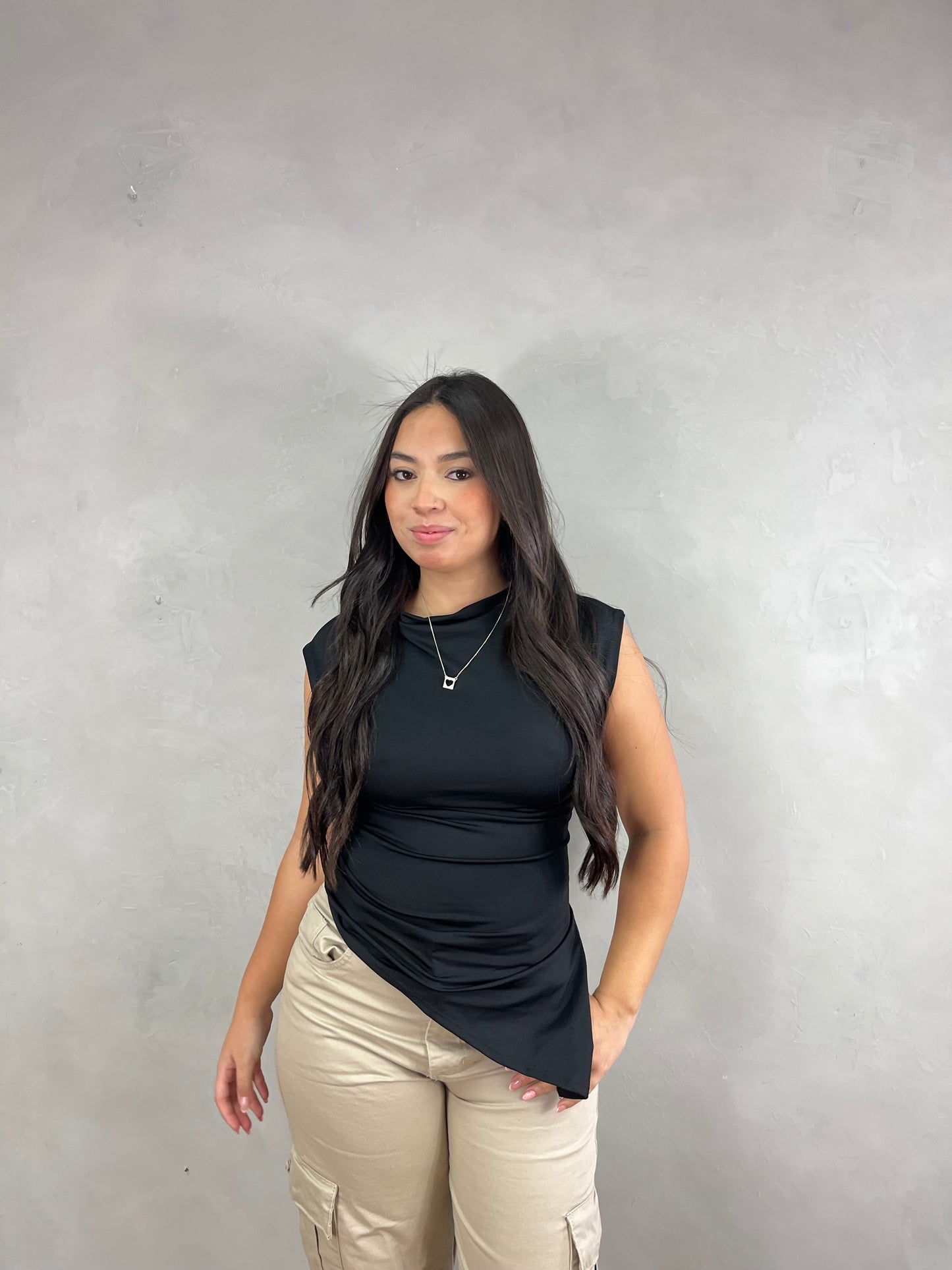 Blusa assimétrica Holanda