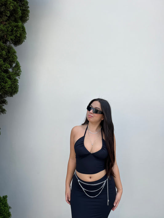 Cropped com decote Marrocos