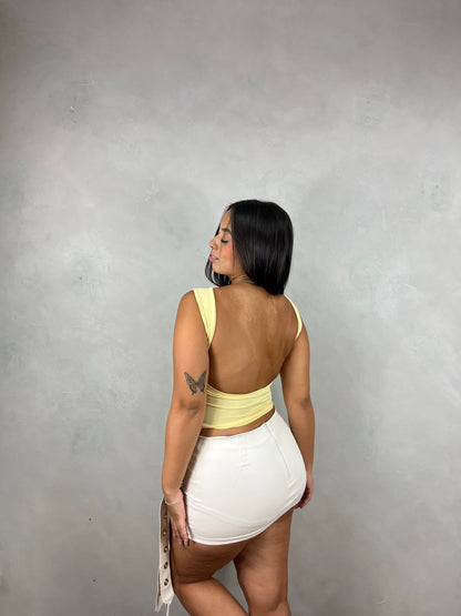 Cropped costa nua Mônaco