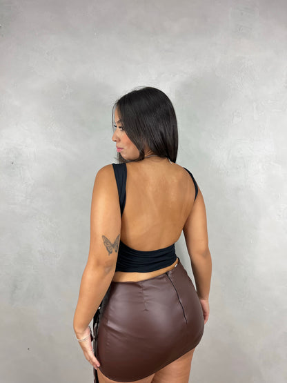 Cropped costa nua Mônaco