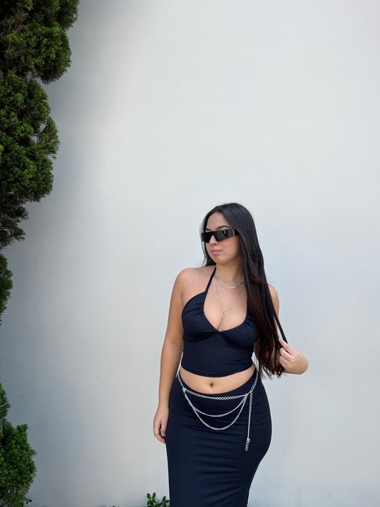 Cropped com decote Marrocos