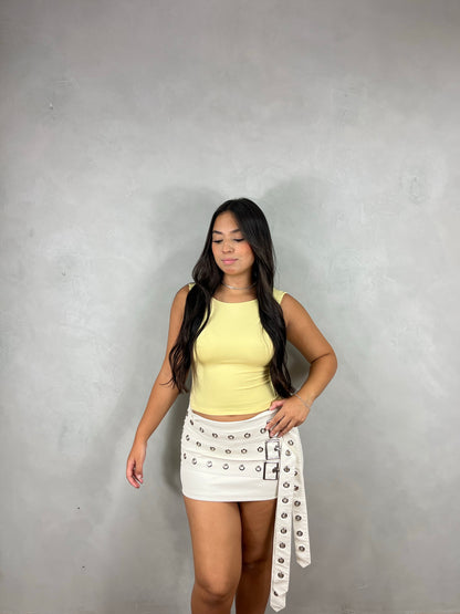 Shorts saia Couro Albânia