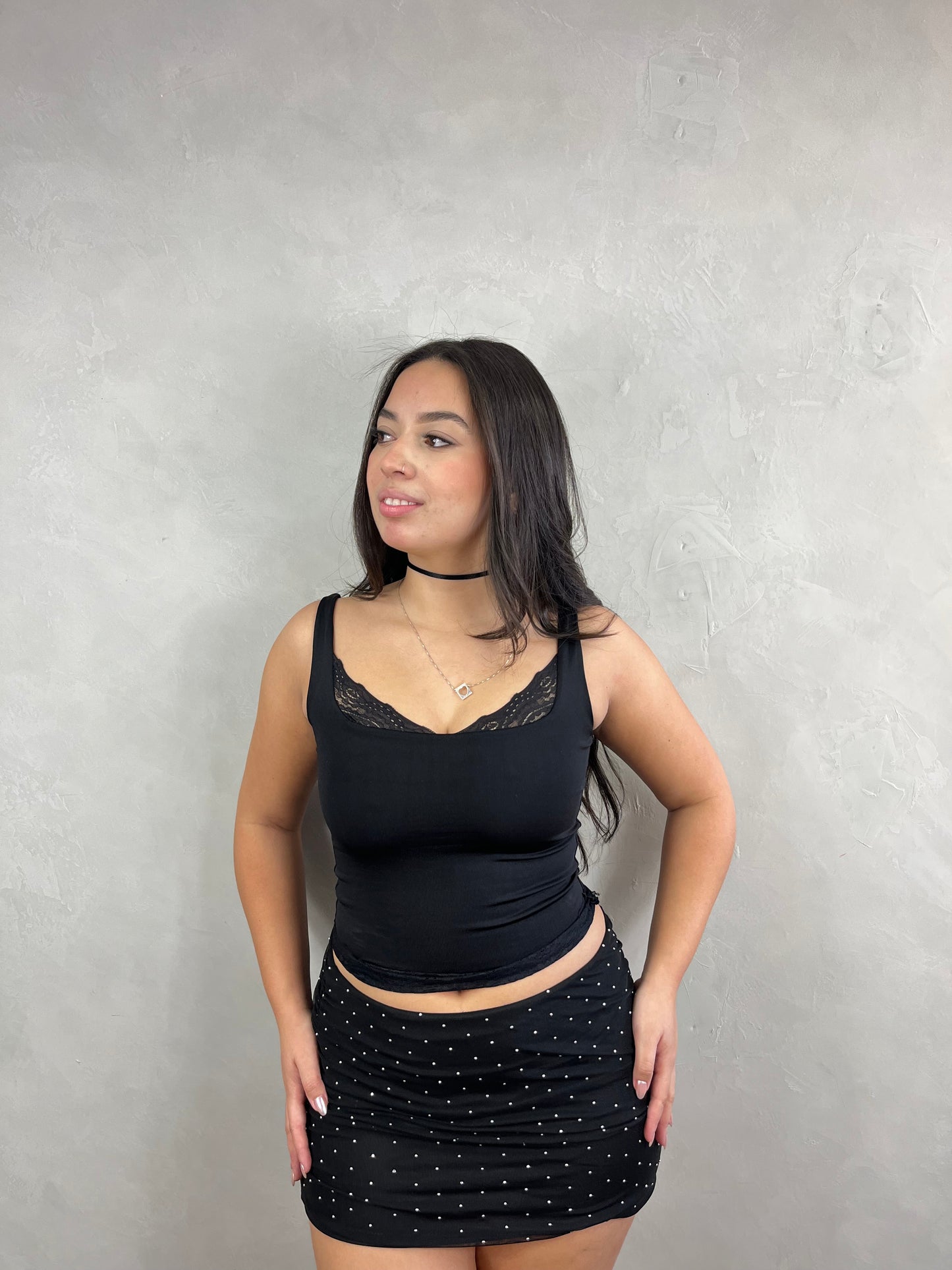 Cropped regata com renda Pompeia