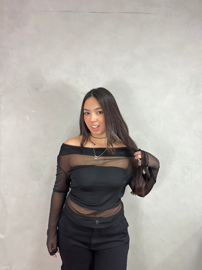 Cropped de tule ombro a ombro Arizona