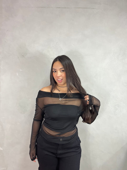 Cropped de tule ombro a ombro Arizona